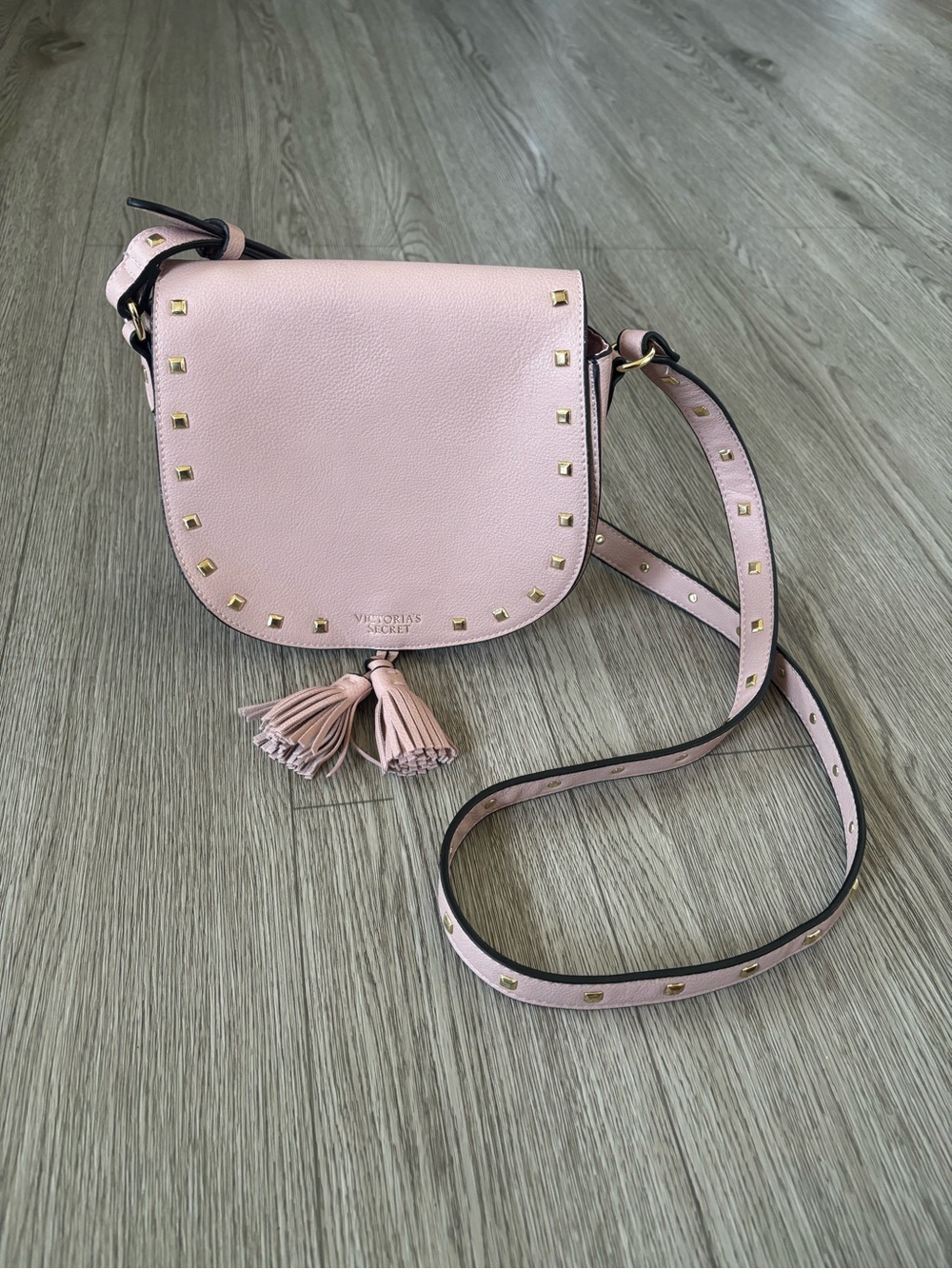 5/$25✨NWOT🏷️Victoria's Secret Light Pink Studded Tassel Crossbody